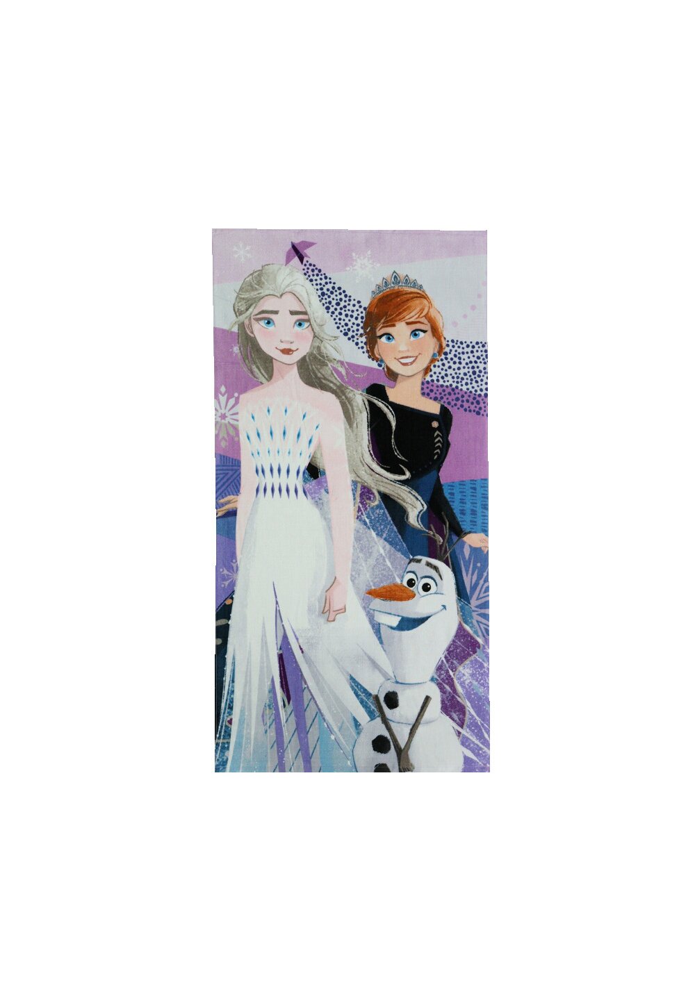 Prosop bumbac, Ana, Elsa si Olaf, mov 140×70 cm DISNEY imagine noua