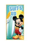 Prosop bumbac, Surf is up, Mickey Mouse, 140x70cm