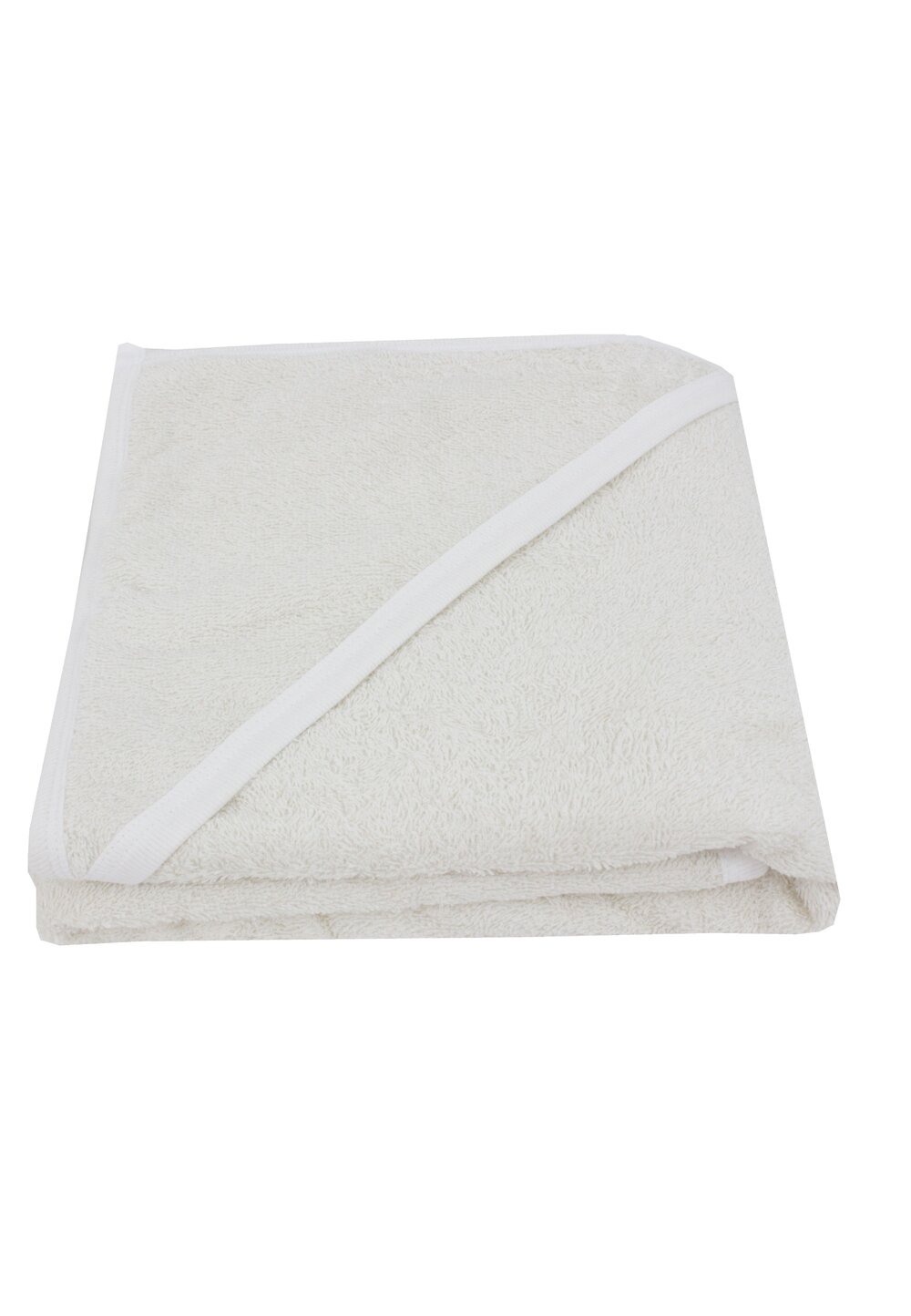 Prosop cu gluga, bumbac, crem, 75 x 75 cm bumbac