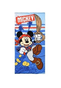 Prosop de plaja, Mickey piratul, albastru, 70x140cm