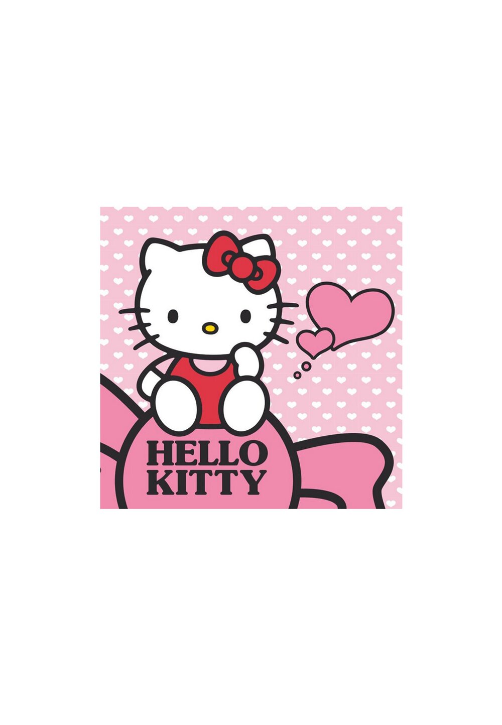 Prosopel magic, Hello Kitty, roz cu buline, 30x30cm DISNEY