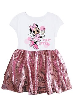 Rochie bumbac, Happy Summer, Minnie Mouse, alba