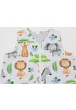 Sac de dormit, bumbac, cu umplutura, Zebra si Elefantul, multicolor