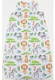 Sac de dormit, bumbac, cu umplutura, Zebra si Elefantul, multicolor