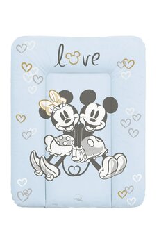 Saltea de infasat fara intaritura, Minnie and Mickey Love, albastru, 70x50 cm