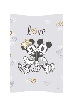 Saltea de infasat fara intaritura, Minnie si Mickey, gri, 70x50 cm