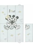 Saltea de infasat pliabila, Minnie and Mickey Love, gri, 80x50 cm