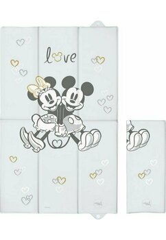 Saltea de infasat pliabila, Minnie and Mickey Love, gri, 80x50 cm