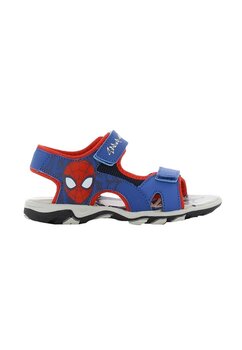 Sandale cu scai, din piele ecologica, Spider Man, Clasic, albastre