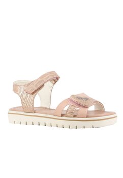 Sandale fete, cu scai din piele ecologica, roz prafuit