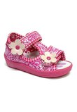 Sandale fete roz dantelat cu floricica
