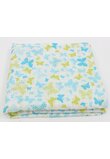 Scutec muselina bumbac, Butterfly turcoaz, 80x70 cm, multicolor