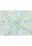 Scutec muselina bumbac, Butterfly turcoaz, 80x70 cm, multicolor