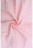 Scutec muselina, roz cu stelute albe, 75 x 70 cm