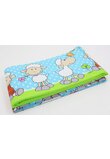 Set 2 aparatori, bumbac, Little Sheep, turcoaz, 120x60 cm
