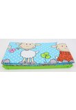Set 2 aparatori, bumbac, Little Sheep, turcoaz, 120x60 cm