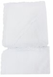 Set 2 prosoape, botez bumbac, alb cu dantela, 80x100 cm