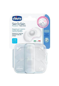 Set 2 protectii silicon pentru san, Chicco, marimea S/M