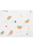 Set 2 scutece, muselina si finet, Rainbow, alb, 80 x 67 cm