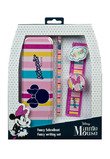 Set 5 accesorii scoala, Minnie Mouse, cu dungi, multicolor