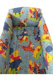 Set aparatoare patut, Maxi, Winnie si Aiurel, albastre, 120 x 60 cm