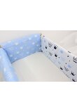 Set aparatori patut, Maxi, bumbac, coronite Prince, 120x60cm, albastru
