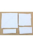 Set basic, botez, 4 piese, muselina, alb