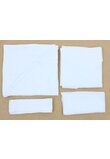 Set basic, botez, 4 piese, muselina, alb
