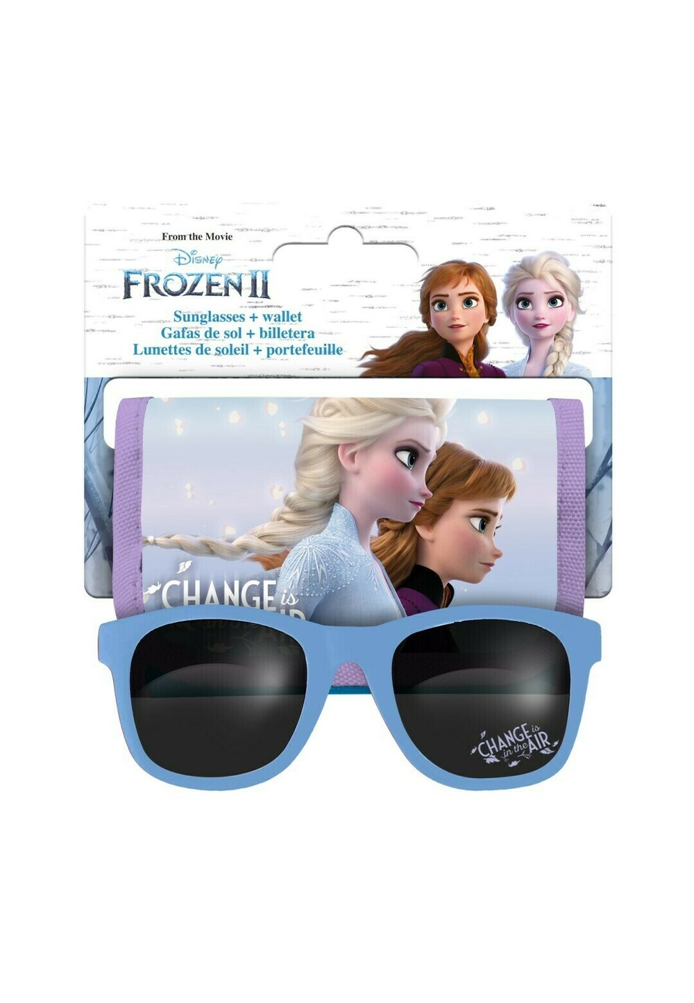 Set ochelari de soare si portmoneu, Frozen, albastru DISNEY