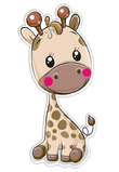 Sticker, Girafa Ema, crem,  24 x 1 x 20 cm