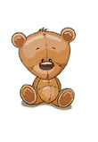 Sticker, Ursul Tedy, maro, 24 x 1 x 20 cm