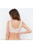 Sutien pentru alaptat, tip bustiera, bumbac, crem