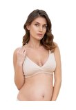Sutien pentru alaptat, tip bustiera, bumbac, crem