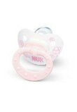 Suzeta ortodontica din silicon pentru bebelusi, Nuk, Classic Baby Rose 0-6 luni