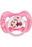 Suzeta cu tetina din silicon, roz, Minnie Mouse, +6 luni