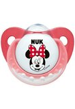 Suzeta Nuk cu tetina din silicon, 6-18 luni, Minnie Mouse, rosie