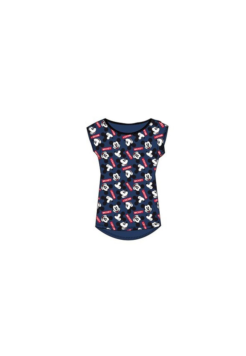 Tricou adulti, Mickey Mouse, asimetric, bluemarin
