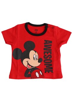 Tricou bebe, Awesome, Mickey Mouse, rosu