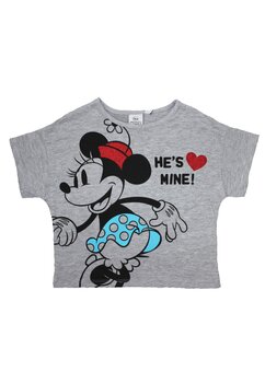 Tricou bumbac, Minnie si Mickey, gri