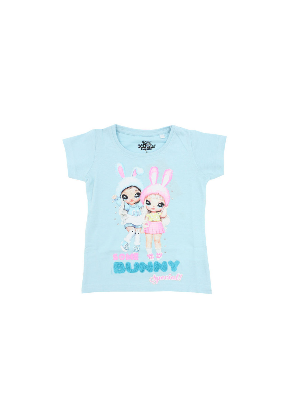 Tricou fete, bumbac, Bunny special, albastru