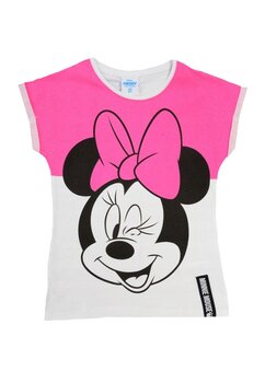 Tricou fete, bumbac, Minnie Mouse, roz