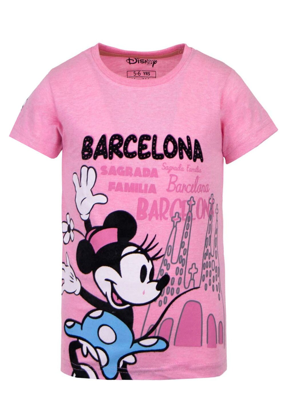 Tricou roz, Barcelona, Minnie Mouse DISNEY
