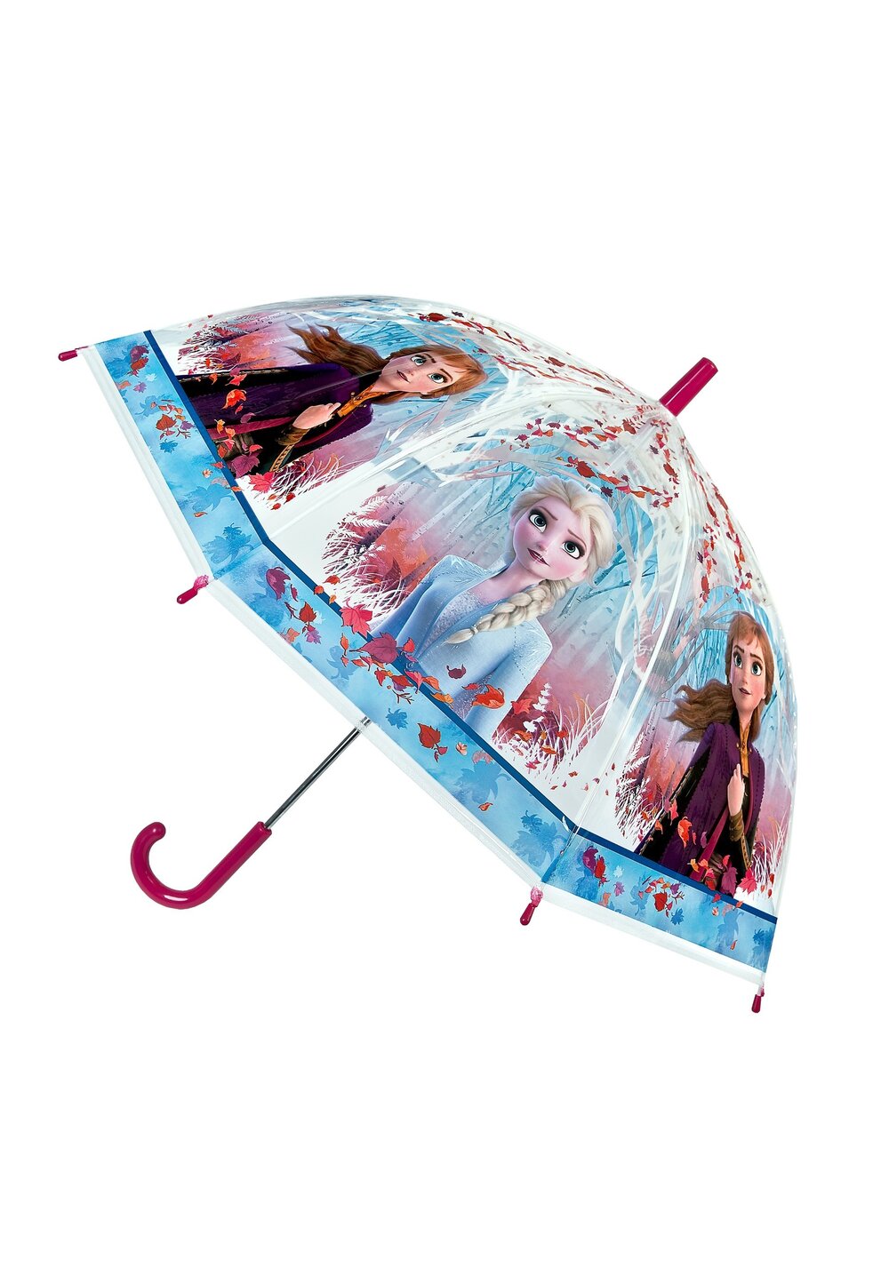 Umbrela Ana si Elsa, frunzulite, multicolor, 66 cm DISNEY
