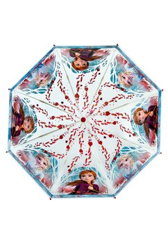 Umbrela Ana si Elsa, frunzulite, multicolor, 66 cm