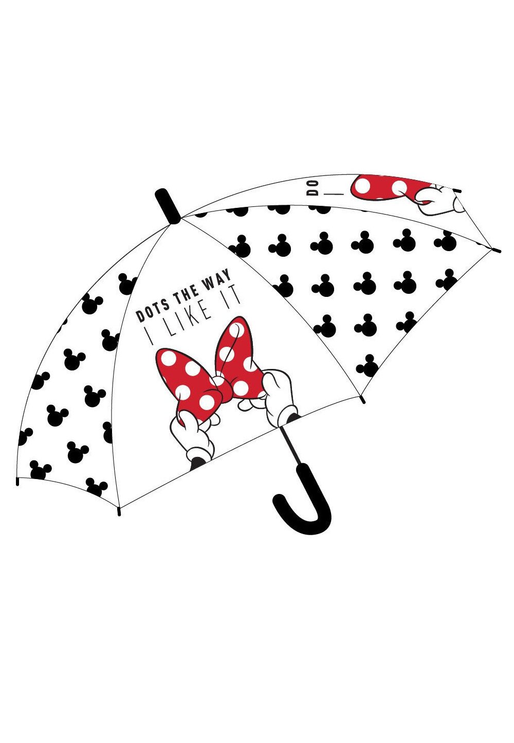 Umbrela, Minnie Mouse, transparenta cu fundita DISNEY