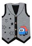 Vesta tricotata, acril, camionul Leo, gri