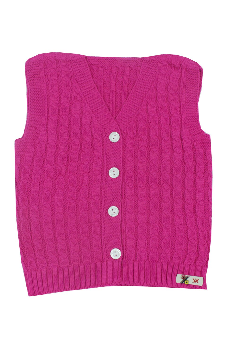 Vesta tricotata, acril, Ioana, roz inchis