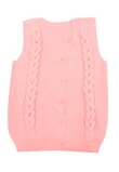Vesta tricotata, acril, Mari, roz deschis
