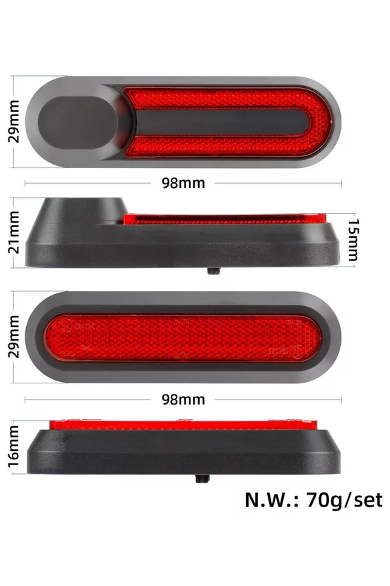 Capace din plastic pentru roțile din față și din spate M365/Pro 2/1S/Mi 3 Roșu (PRO-36B-RED) picture - 2