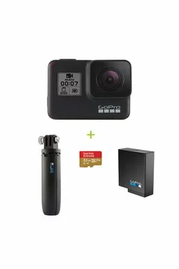 GoPro Hero7 Black Special Bundle (Hero7 + Card 32GB + Baterie reincarcabila + Shorty Mini trepied)